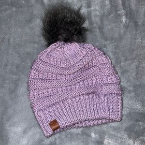 Cute purple winter hat